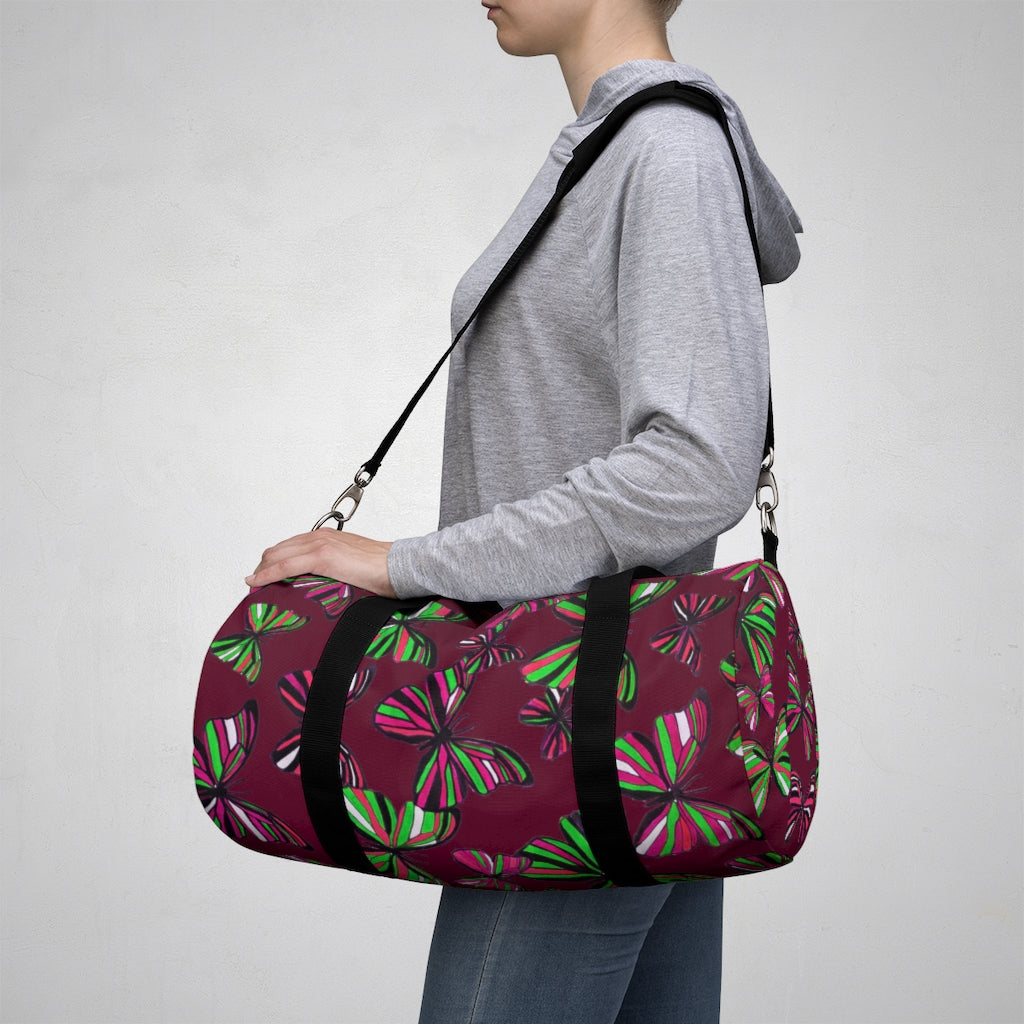 Butterflies Marsala Duffel Bag