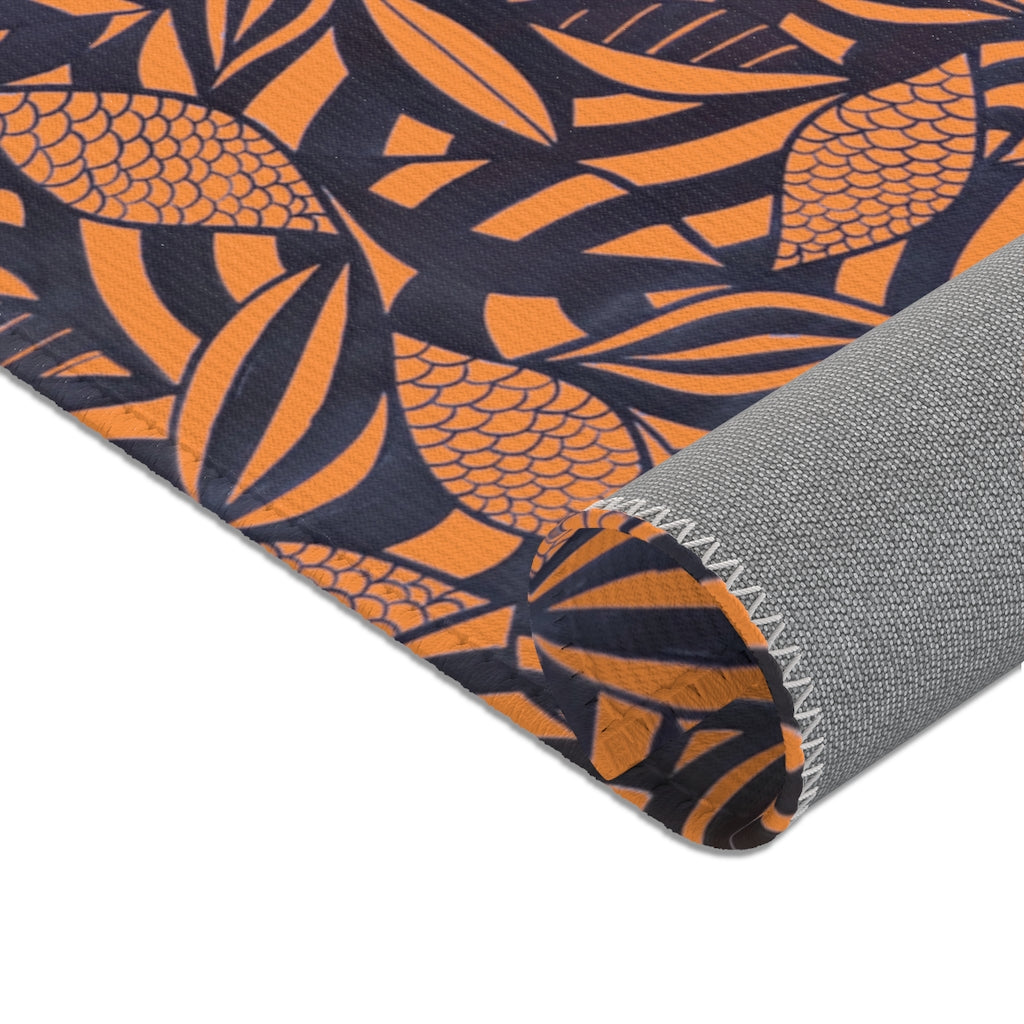 Tropical Minimalist Peach Area Rug