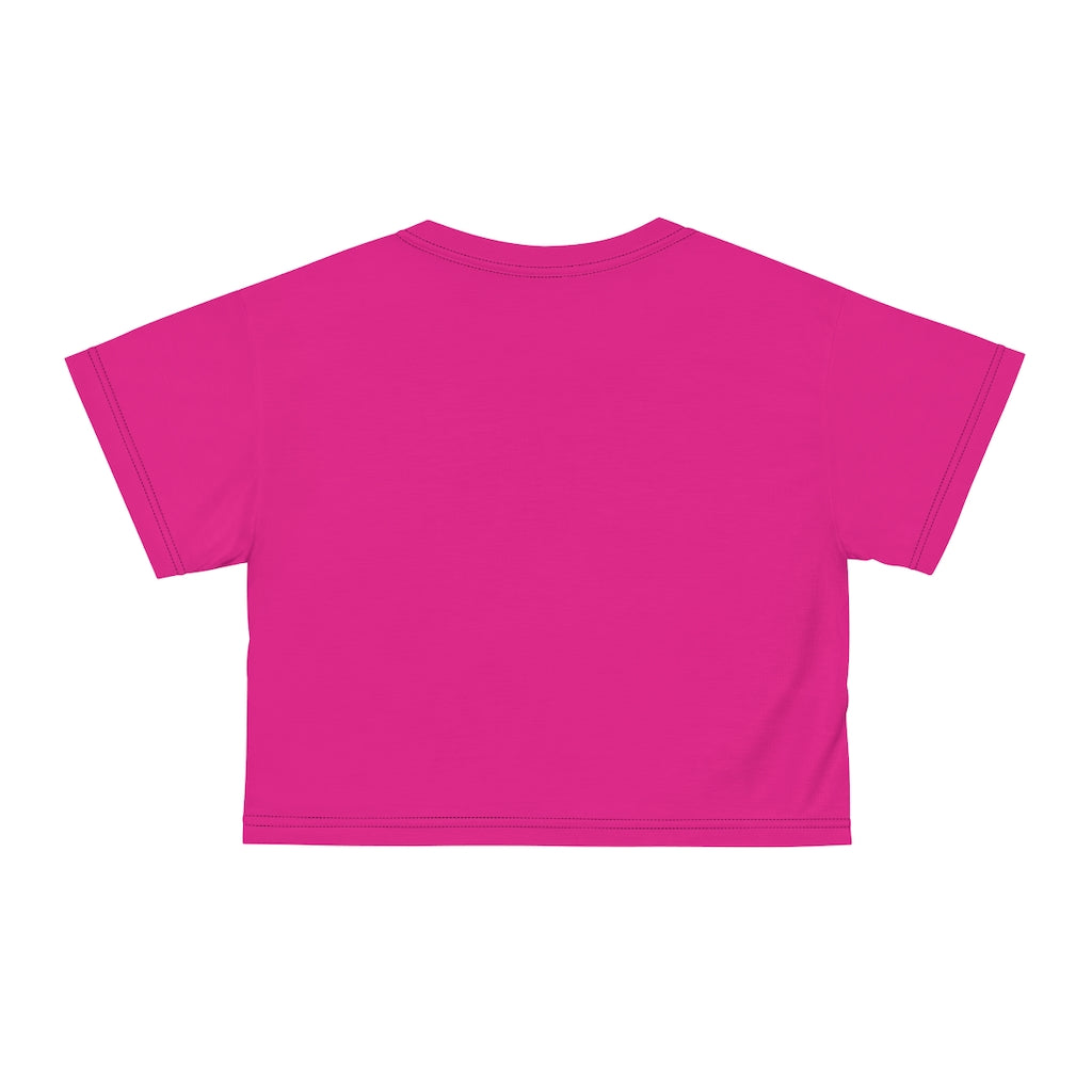 Hot Pink Bed & Blues AOP Crop Tee