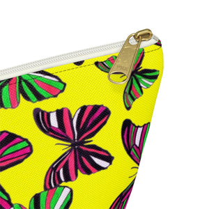 Butterflies Yellow Accessory Pouch
