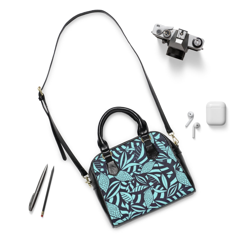 Icy Blue Tropical Minimalist AOP Handbag