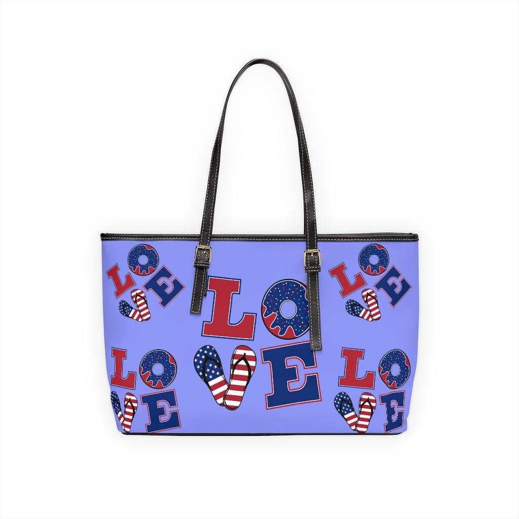 Very Peri LOVE PU Leather Shoulder Bag