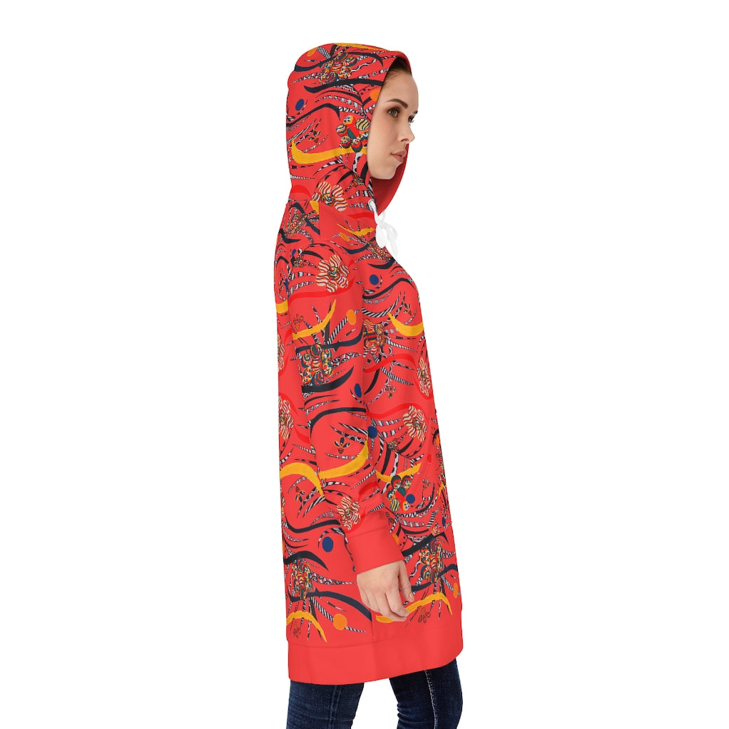 Vermillion Wilderness Hoodie Dress (AOP)