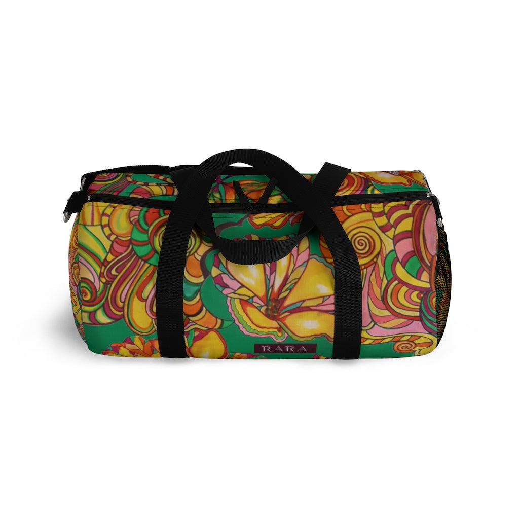 Artsy Floral Emerald Duffel Bag