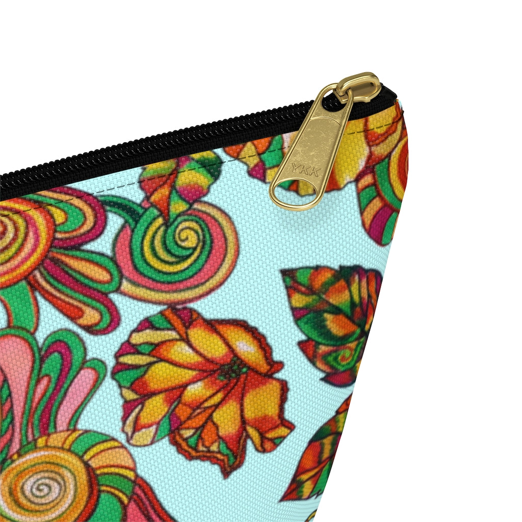 Icy Artsy Floral Accessory Pouch