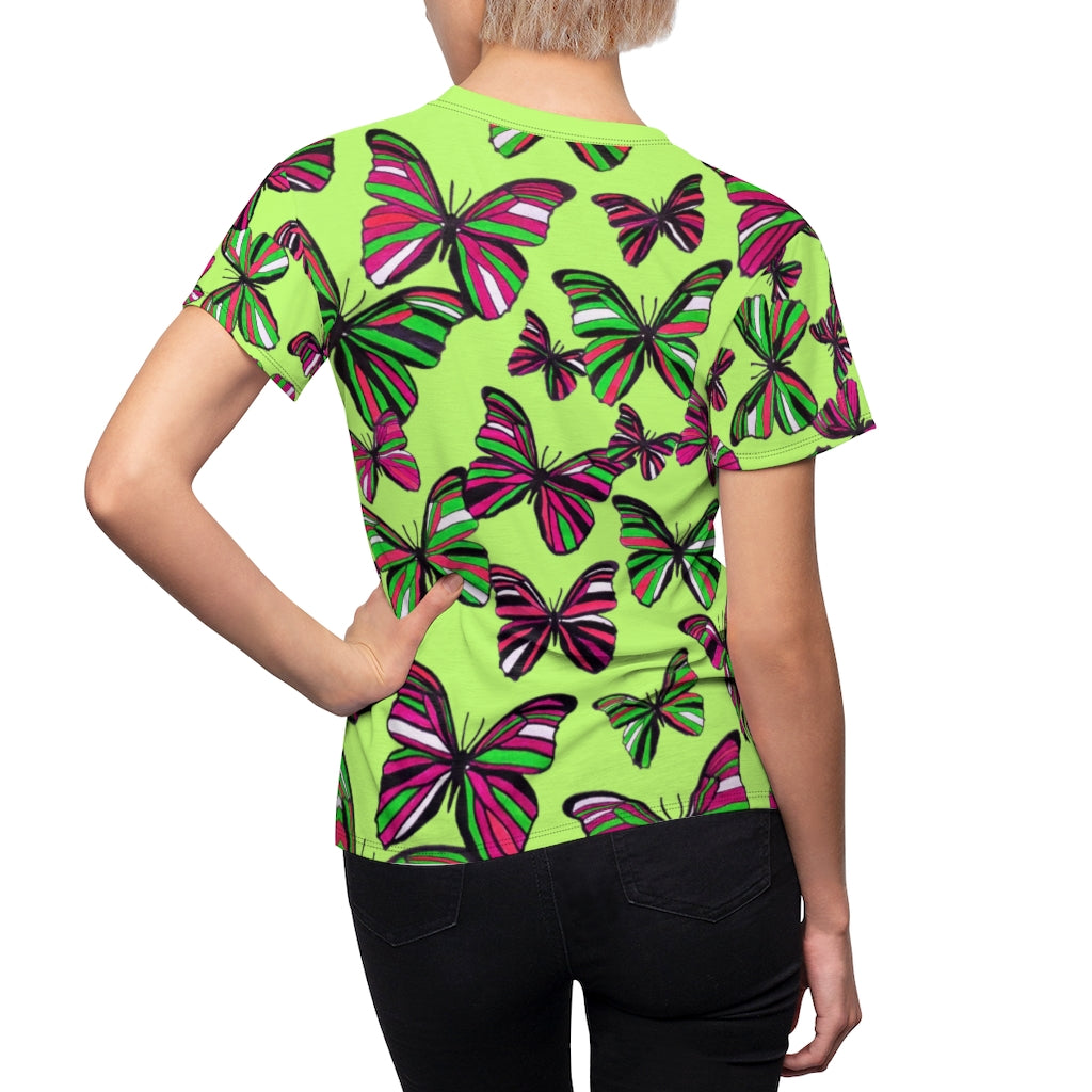 Butterflies AOP Lime T-shirt