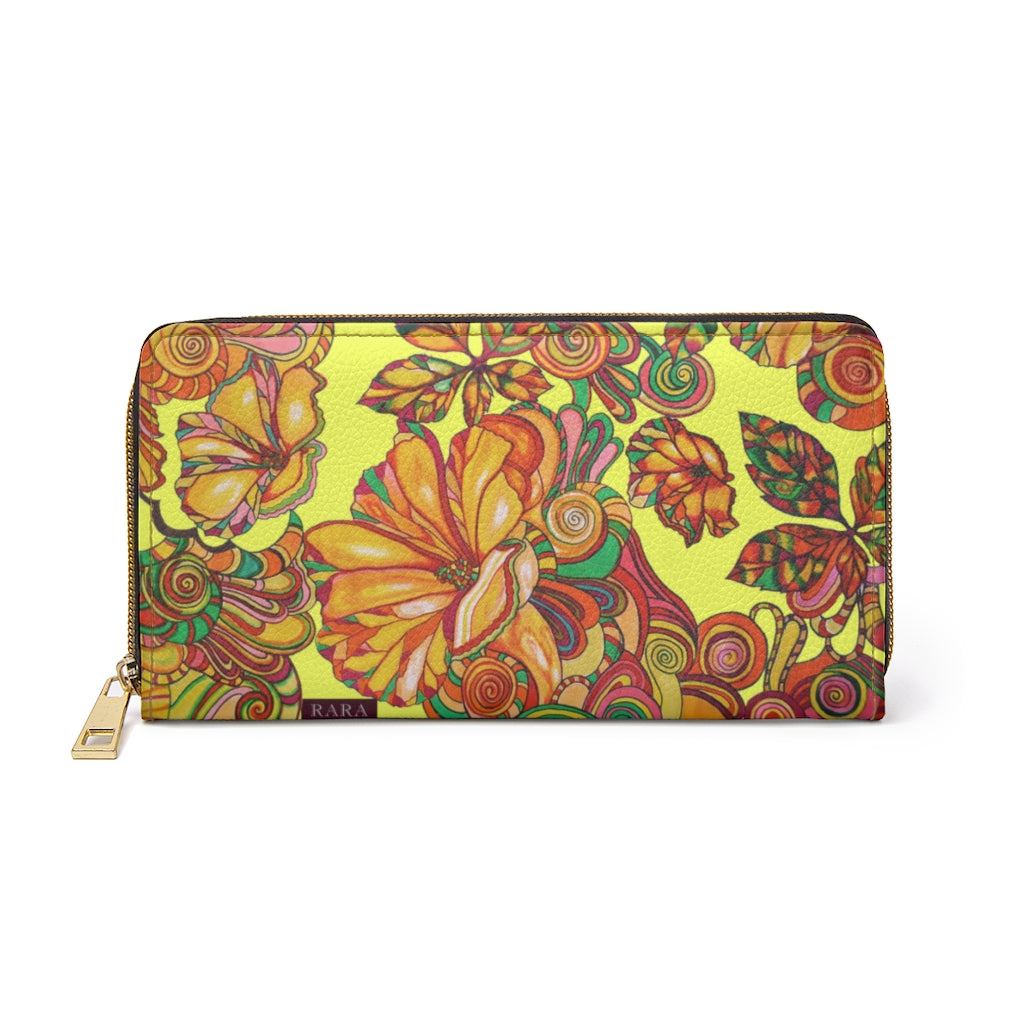 Canary Artsy Floral Zipper Wallet