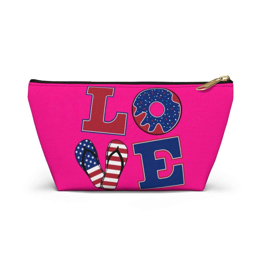 Love Hot Pink Accessory Pouch