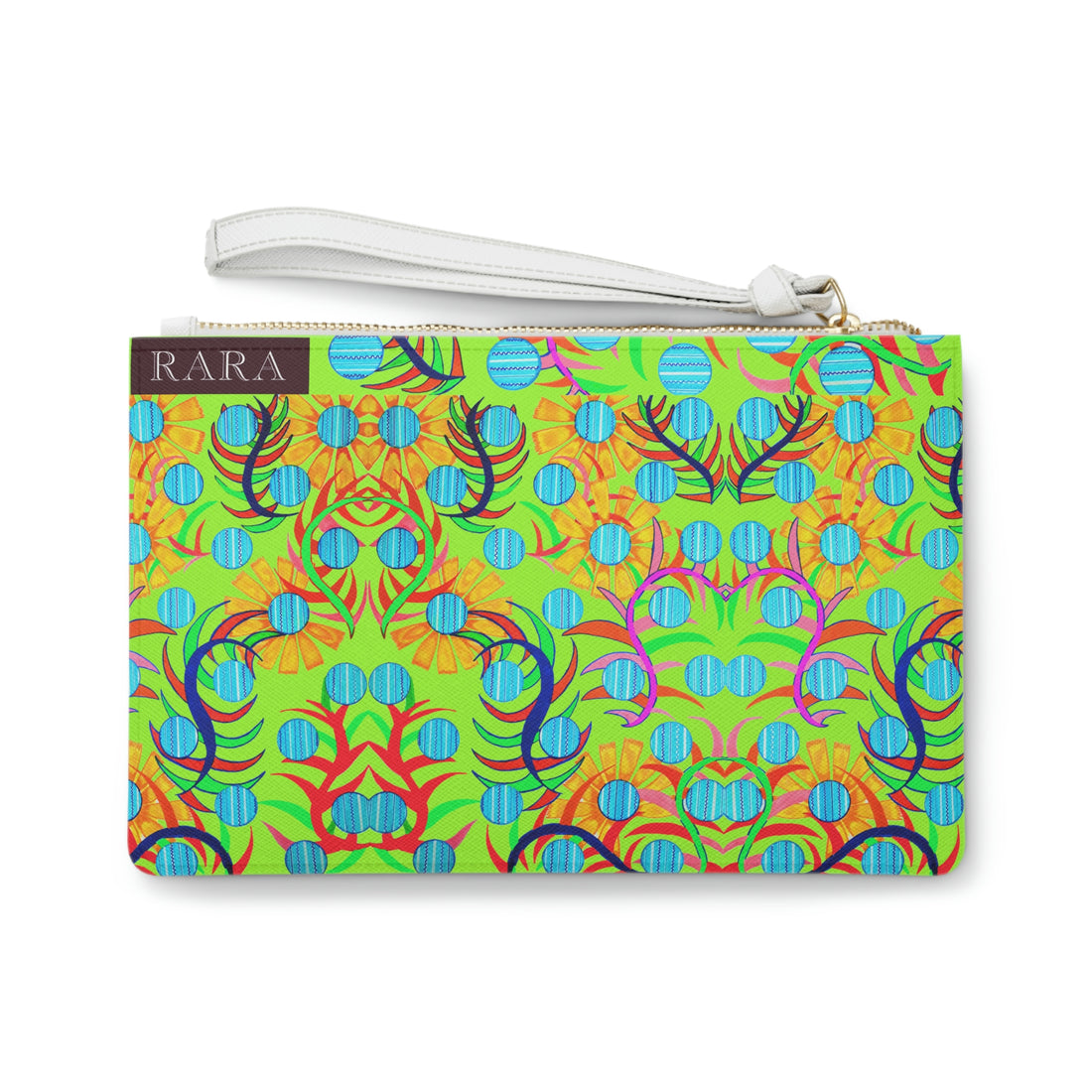 lime green sunflower clutch bag