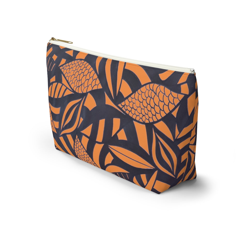 Peach Tropical Minimalist Accessory Pouch