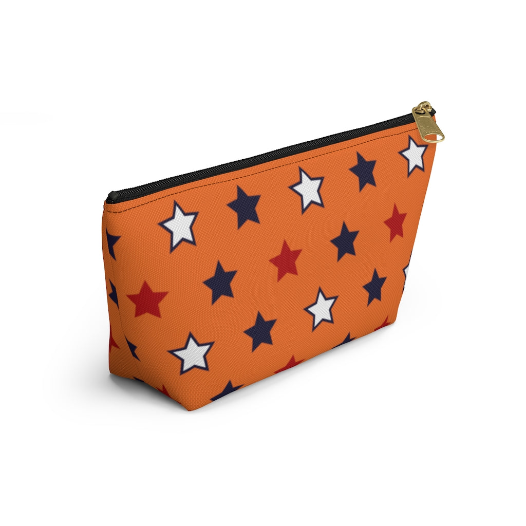 Starry Orange Accessory Pouch