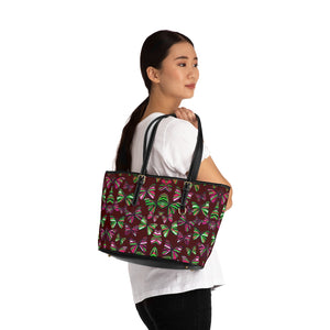 marsala butterfly tote bag