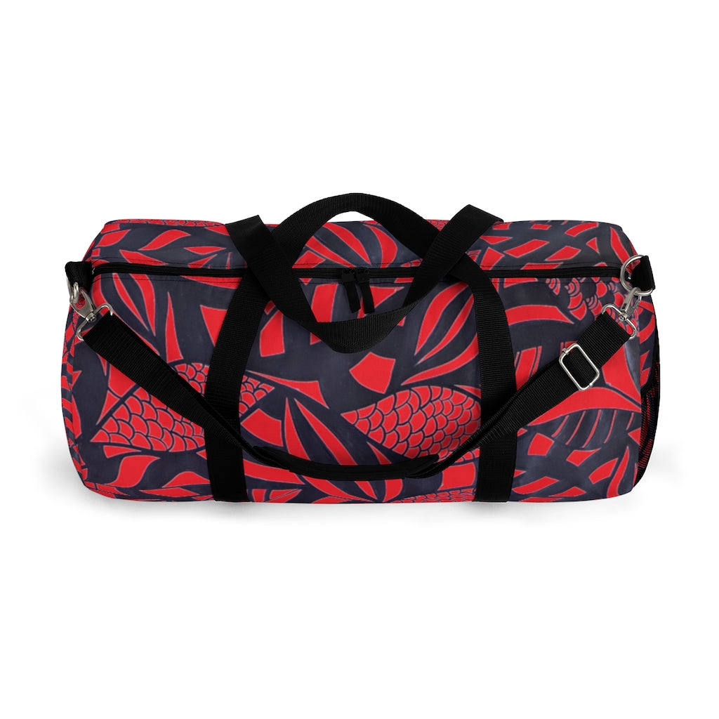 Tropical Minimalist Red Duffel Bag