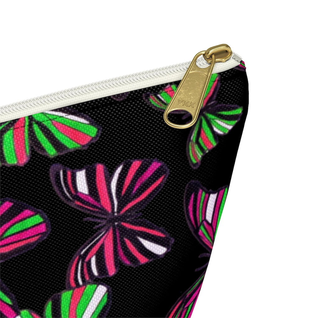 Butterflies Black Accessory Pouch