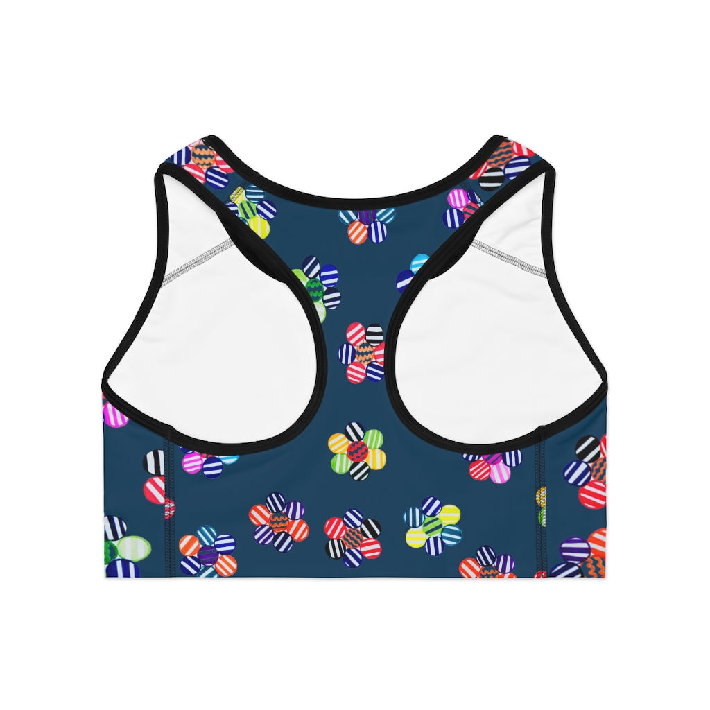 Teal Candy Florals (AOP) Sports Bra