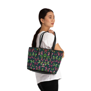 Green Butterfly PU Leather Shoulder Bag