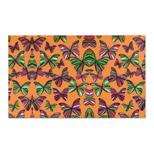 Butterflies Peach Area Rug