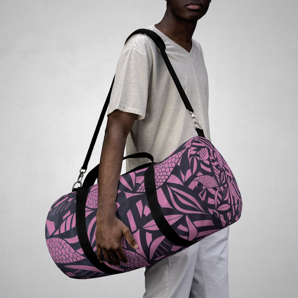 Tropical Minimalist Mauve Duffel Bag
