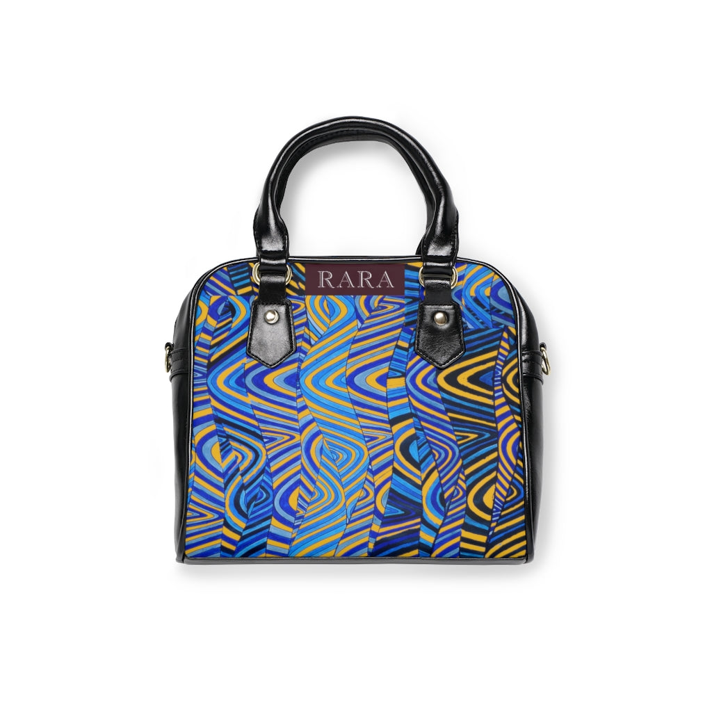 yellow  psychedelic print handbag