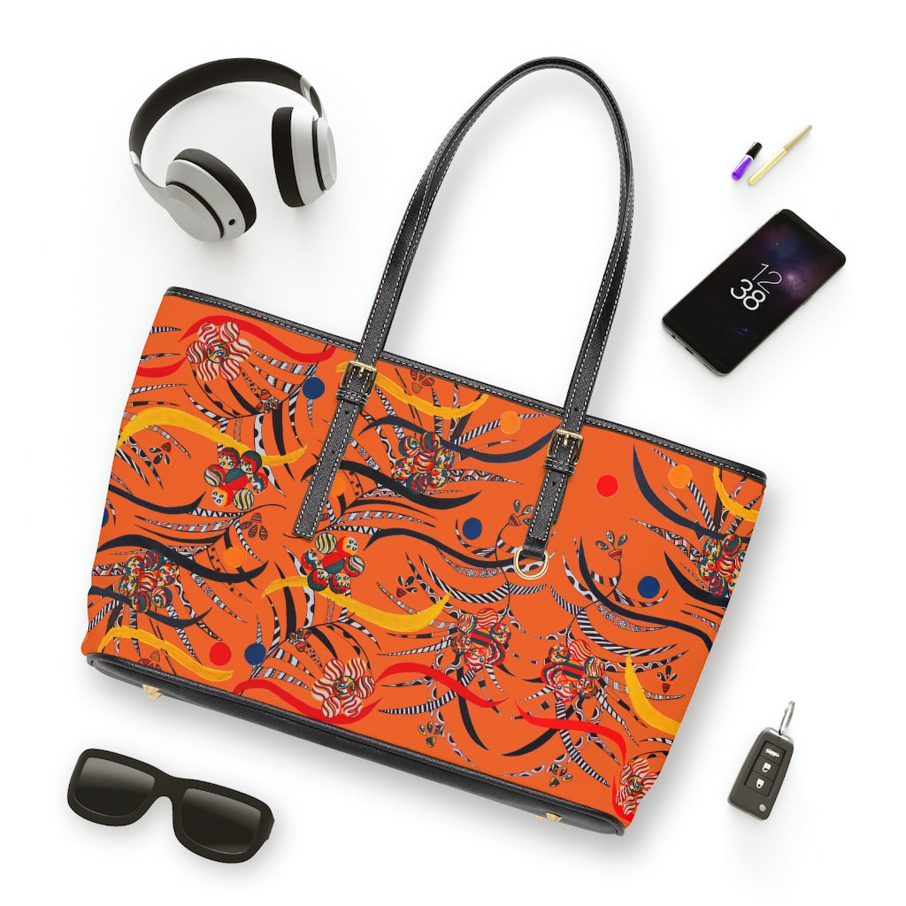Orange Wilderness PU Leather Shoulder Bag