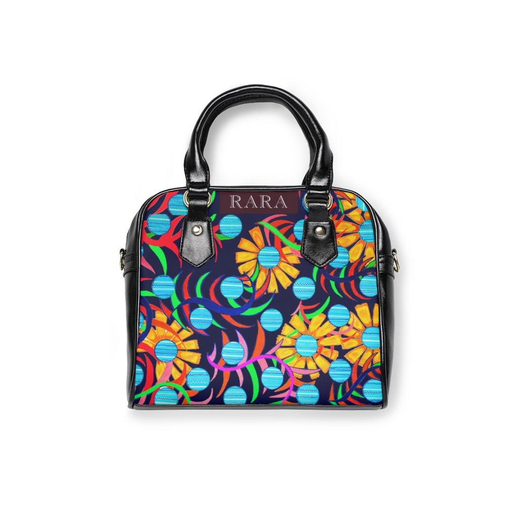 ink sunflower handbag