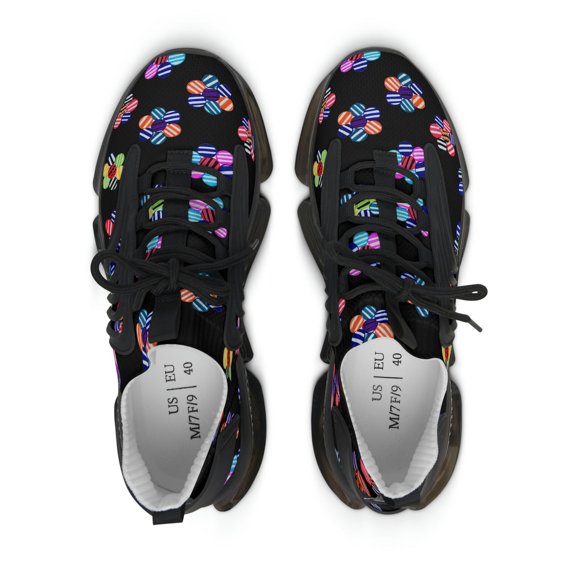 Black Candy Floral Printed OTT Women's Mesh Knit Sneakers