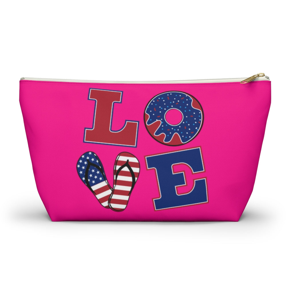 Love Hot Pink Accessory Pouch