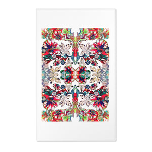 Artsy Floral Pop White Area Rug
