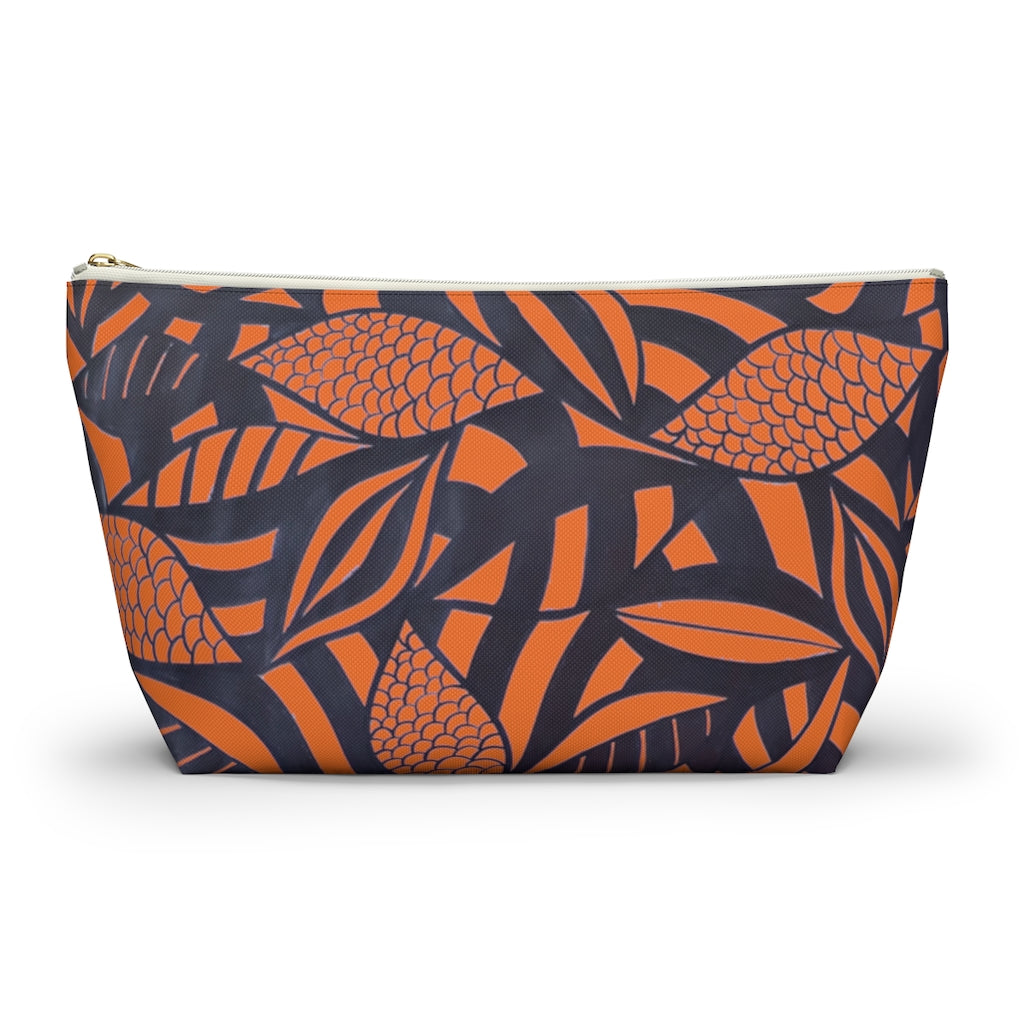 Orange Tropical Minimalist Accessory Pouch