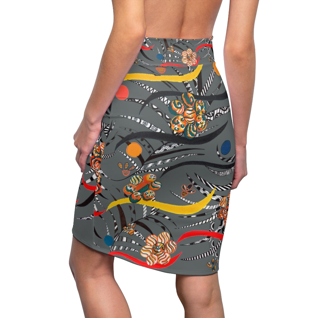 Ash Wilderness Print Pencil Skirt