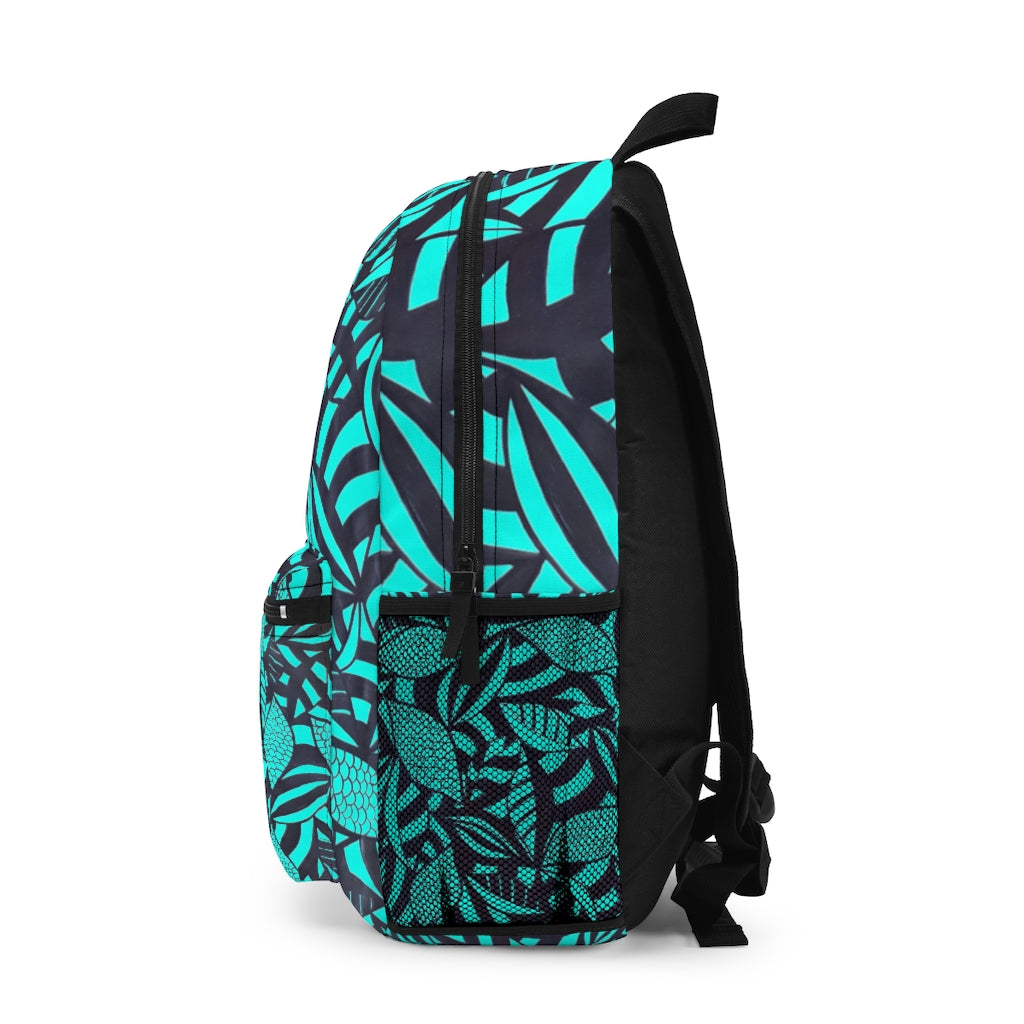 Tropical Minimalist Cyan Backpack