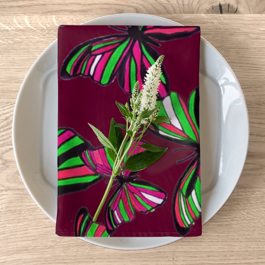 Marsala Butterflies Napkin