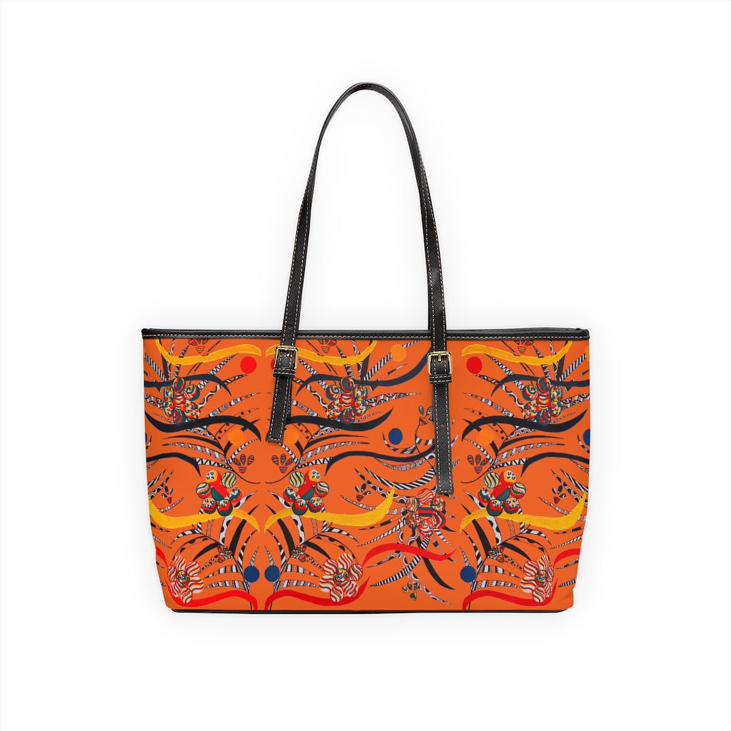 Orange Wilderness PU Leather Shoulder Bag