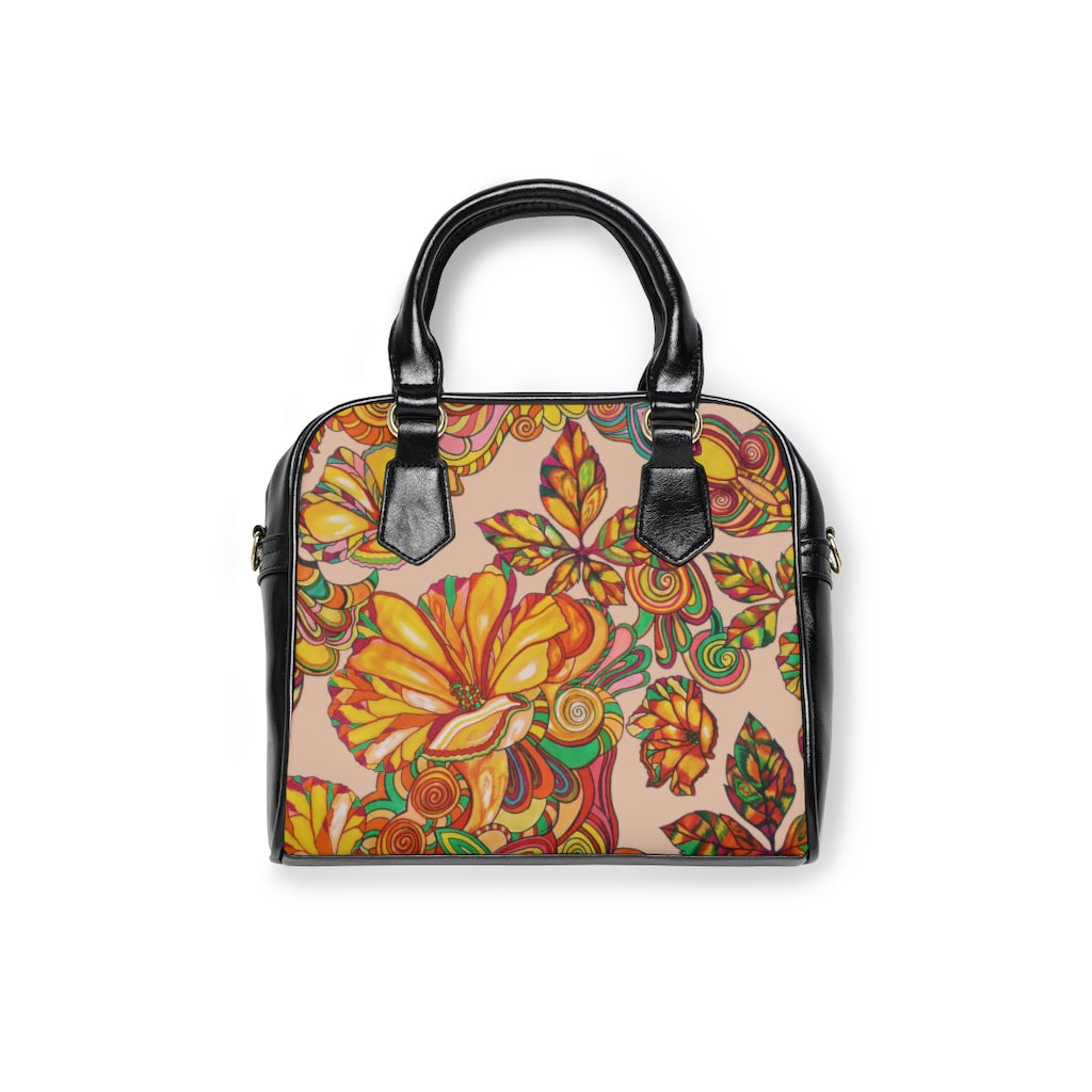 Nude Artsy Floral AOP Handbag