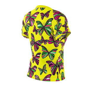 Butterflies AOP Bright Yellow T-shirt