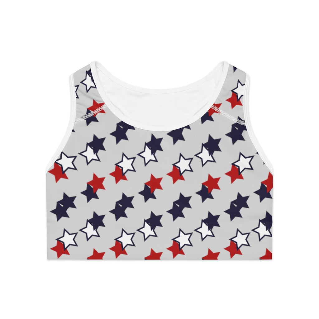 slate star print sports bra