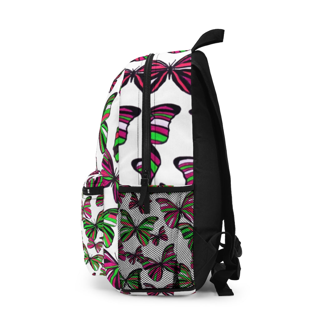 Butterflies Jet White Backpack