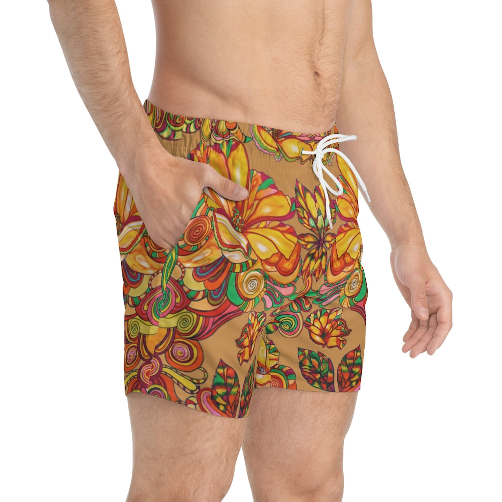 Floral Men's Tussock Swimming Trunks