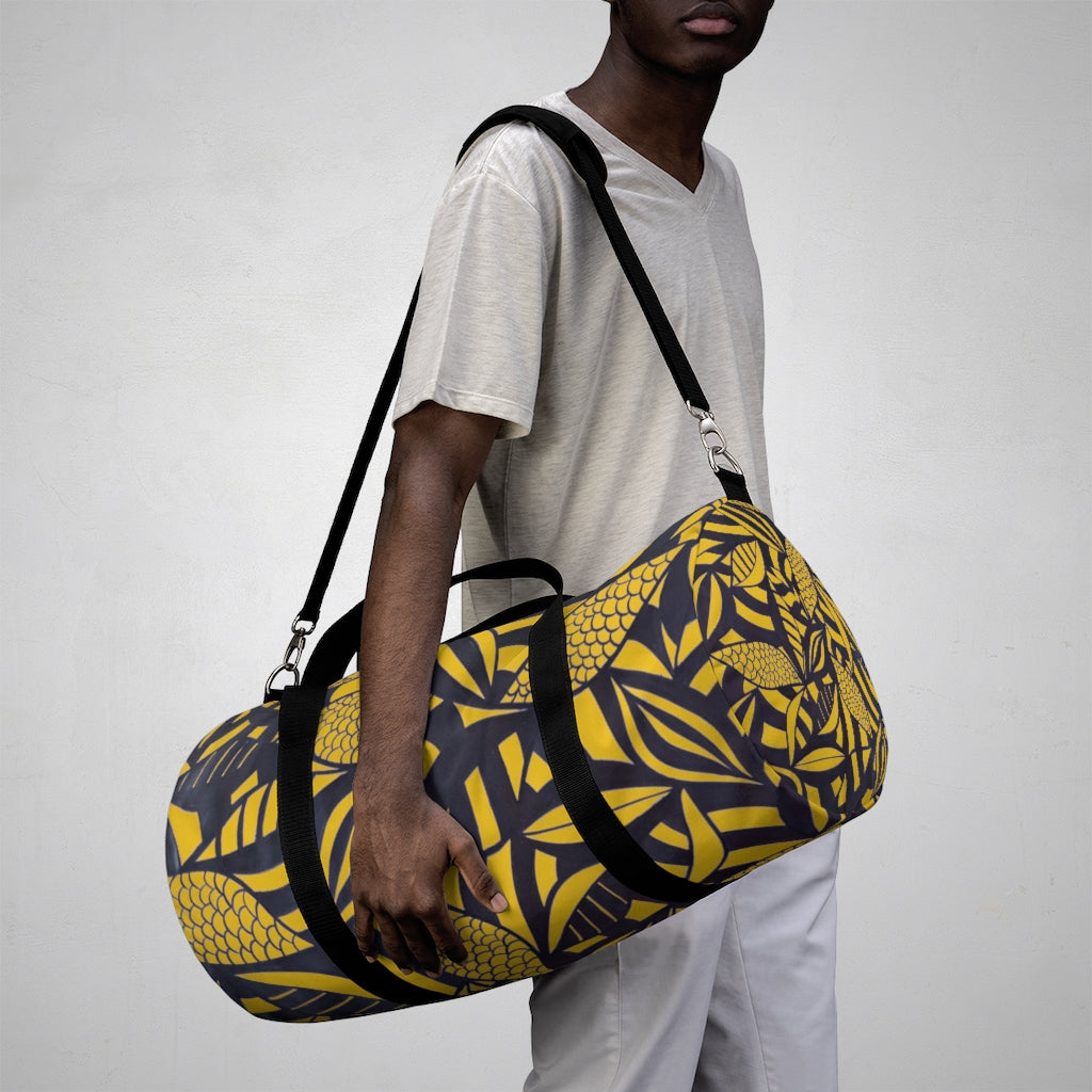 Tropical Minimalist Yellow Duffel Bag