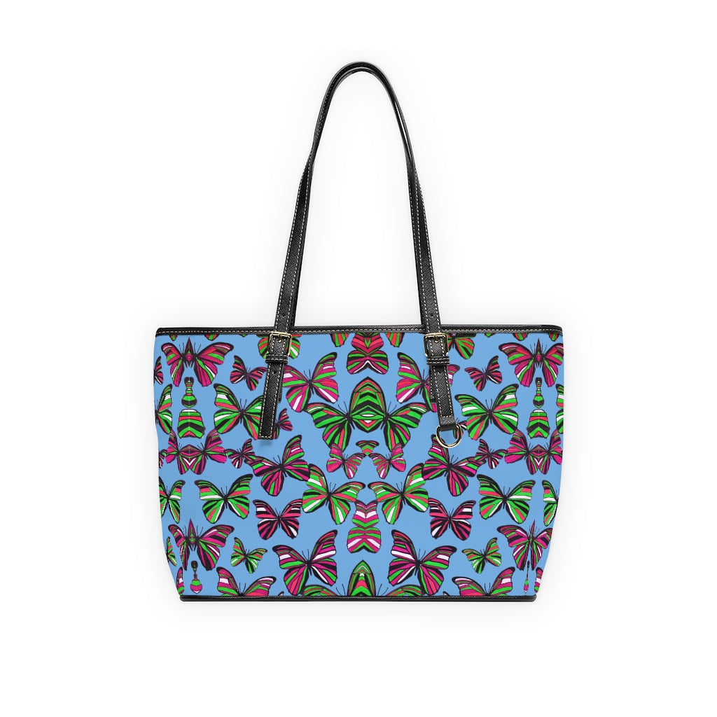 sky butterfly print tote