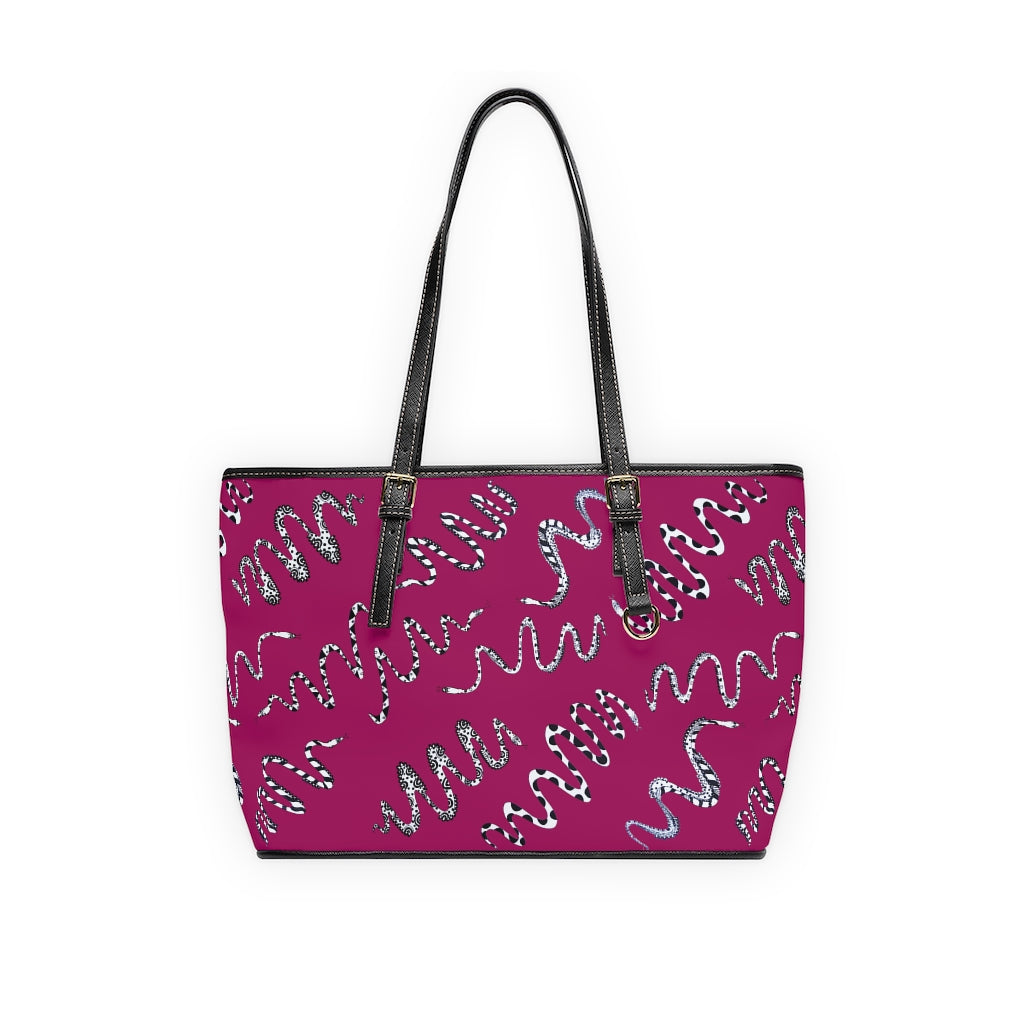 obscure orchid snake print tote bag