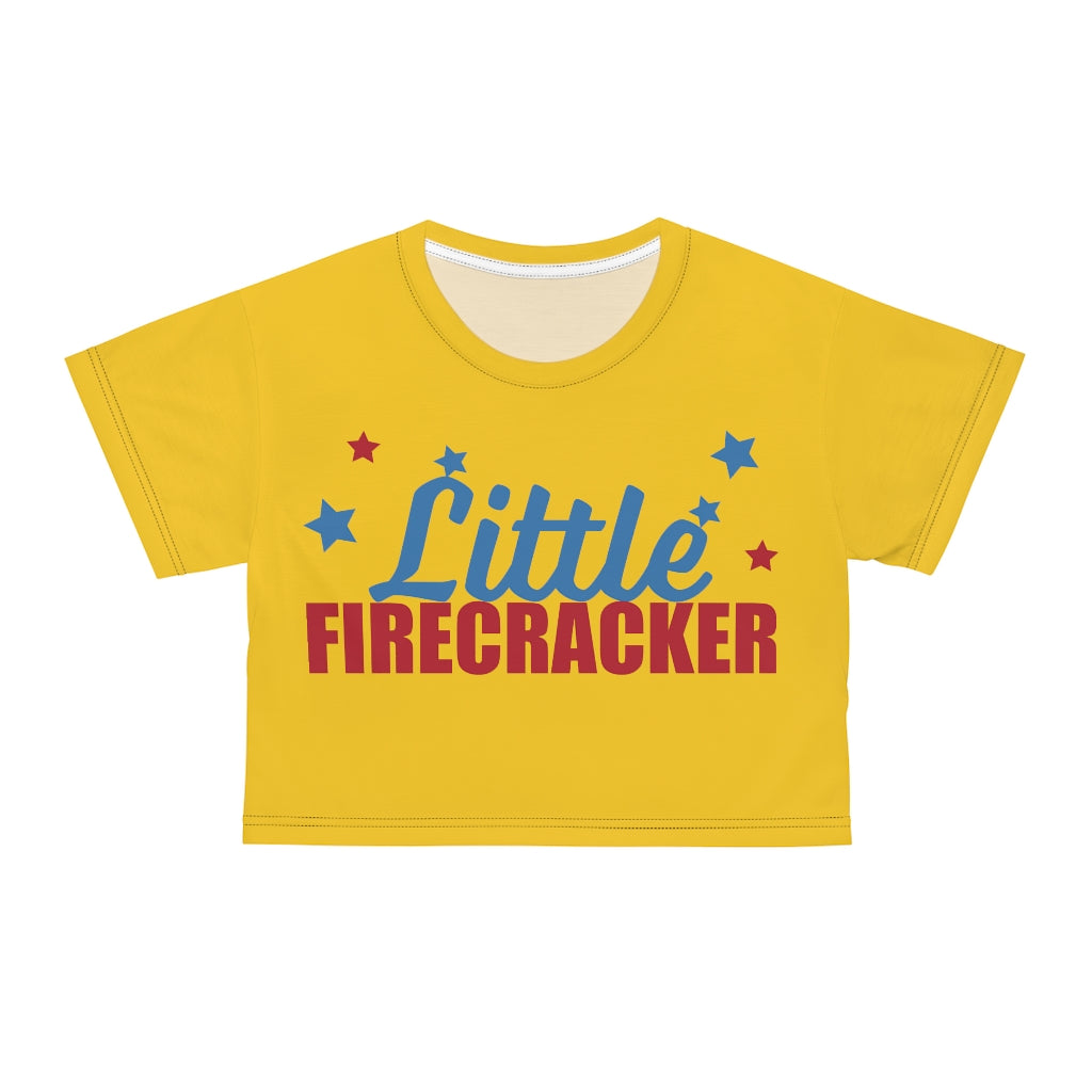 yellow firecracker crop t-shirt for women 