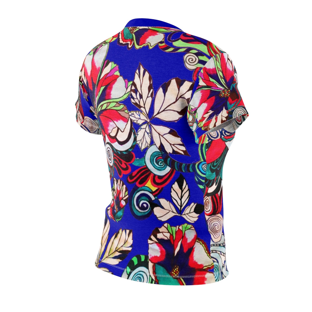 Graphic Floral AOP Electric Blue T-Shirt