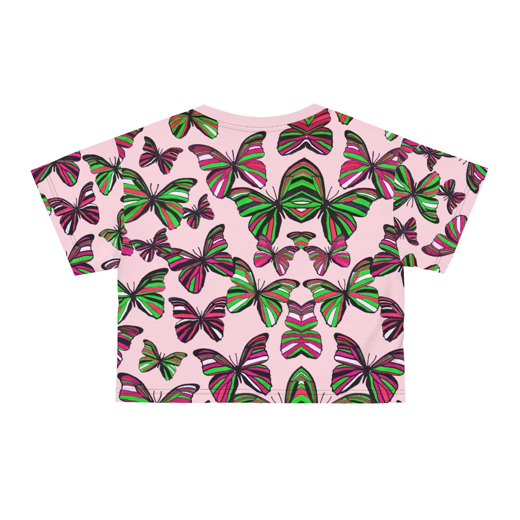 Tint Butterfly AOP Crop Tee