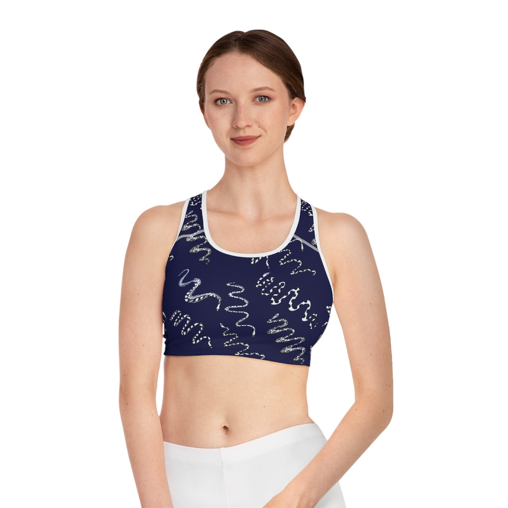 ink snake print sports bra 