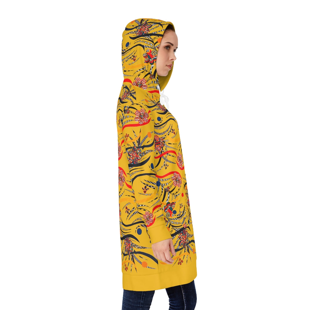 Yellow Wilderness Hoodie Dress (AOP)