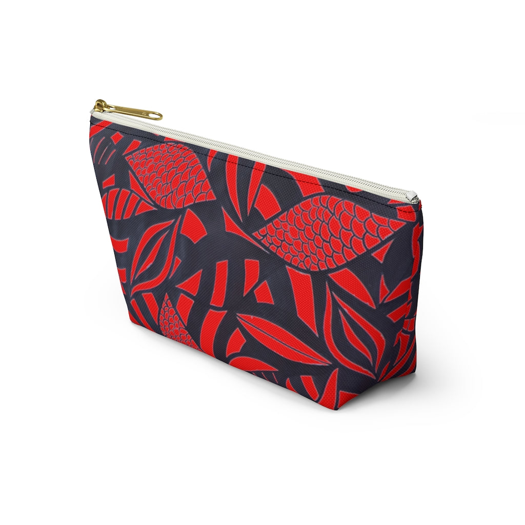 Scarlet Tropical Minimalist Accessory Pouch