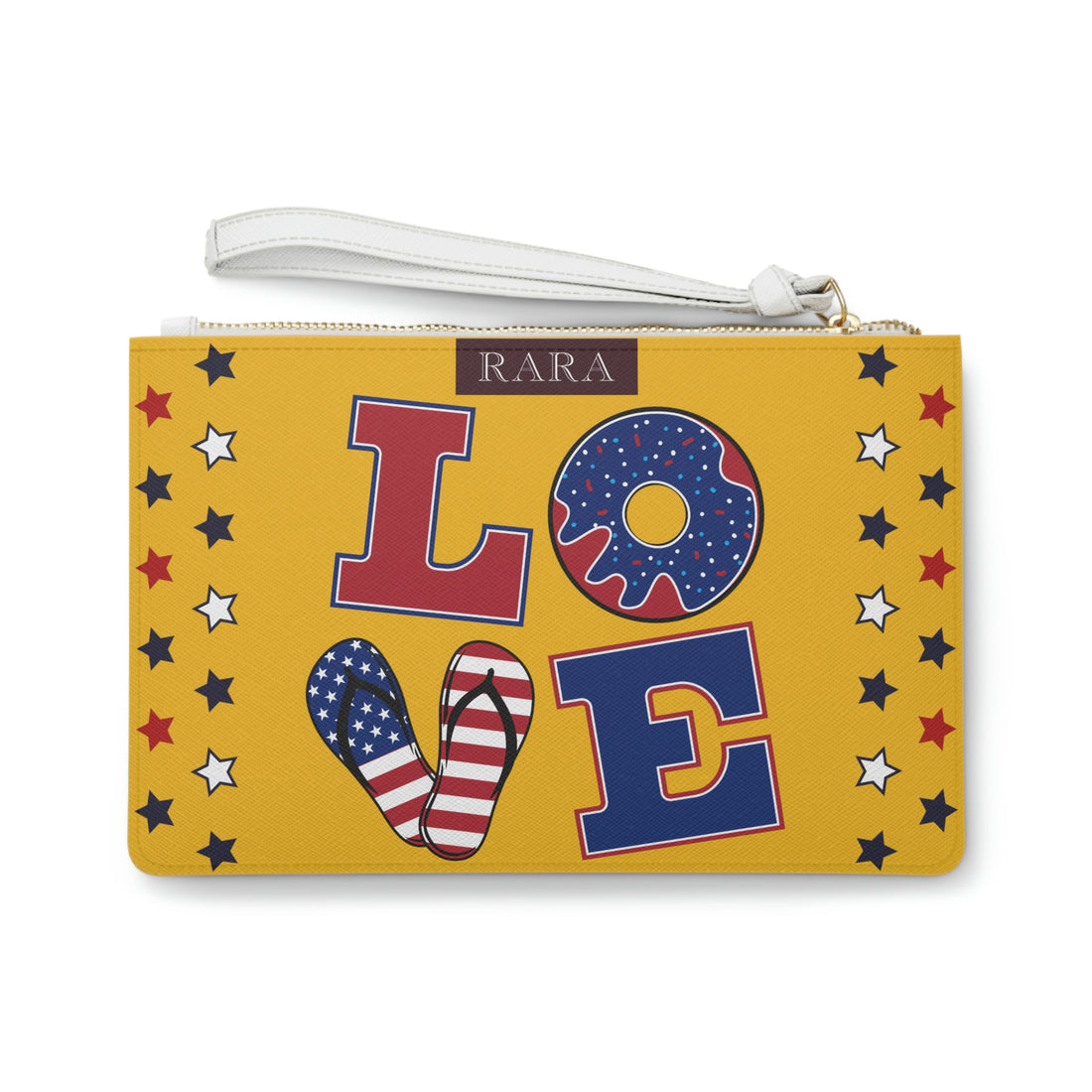 Yellow American Love Clutch Bag