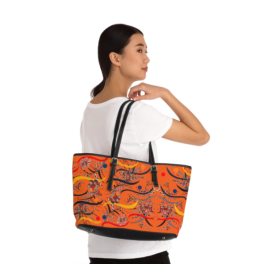 Orange Wilderness PU Leather Shoulder Bag