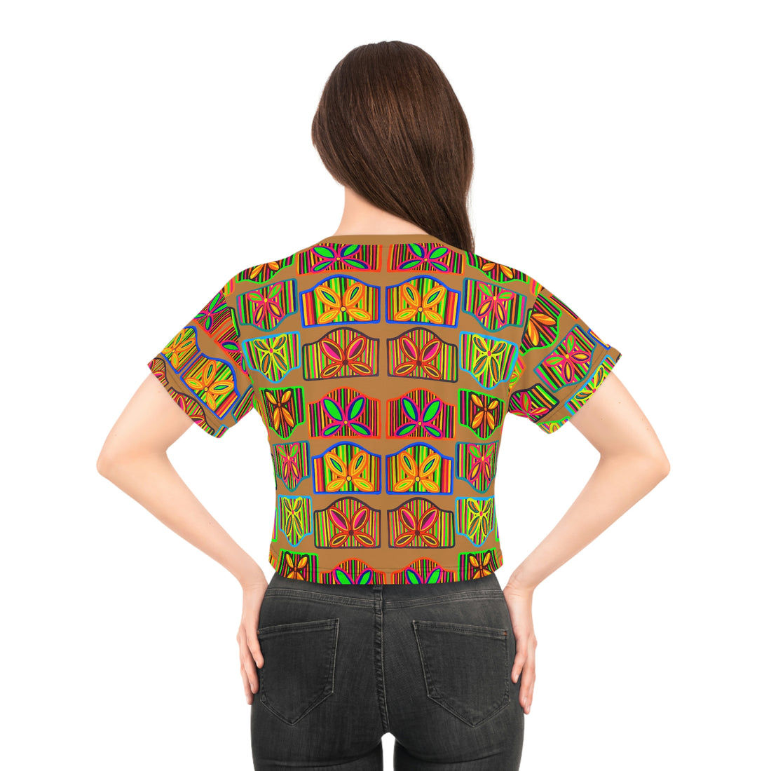 Tussock Deco Print AOP Crop Tee